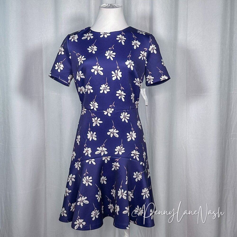 NWT Alexia Admor Floral Monica Mini Dress Purple Size Small - Picture 2 of 10